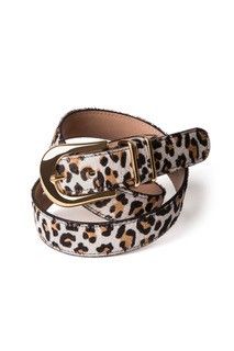 Cheetah Leather Belt