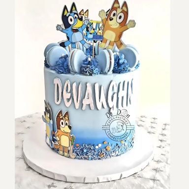 8inches 4 layers bluey themed cake (children's cake) 