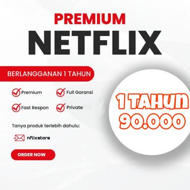 Netflix premium 1tahun full garansi 