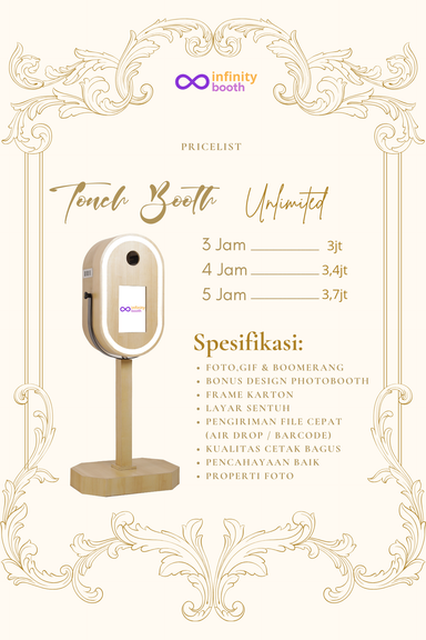 PAKET TOUCH BOOTH UNLIMITED 3 JAM