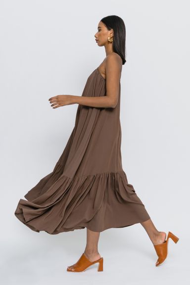 Beach Please Maxi in Latte Brown (S)