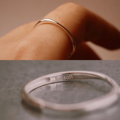 S925 Silver Ring - be soft / flow / breathe