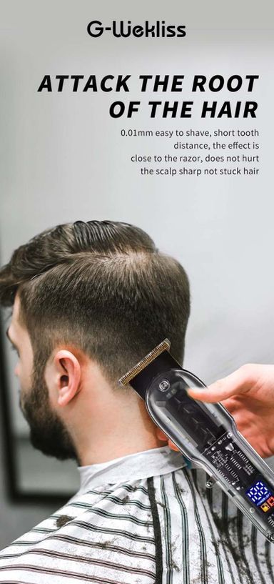 Máquina de cortar cabelo Ty-8268 corpo transparente 
