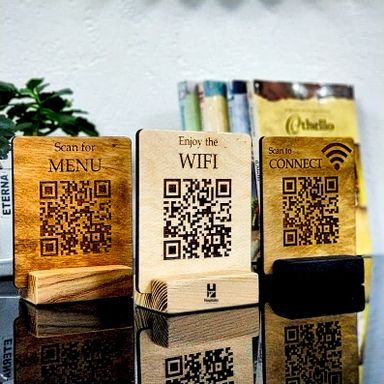 HCM Wooden Menu Stand