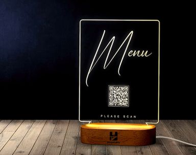 HCM Acrylic Led Light Menu Stand