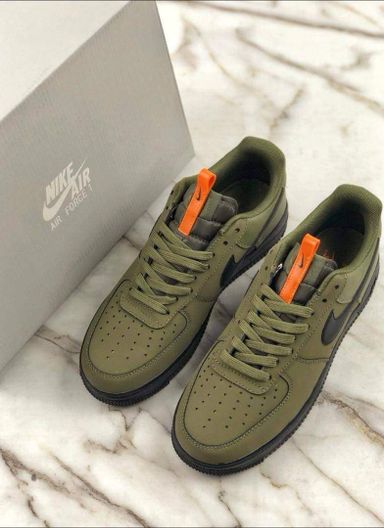 Nike Air Force one couleur mixte verte/ Noir / Orange 