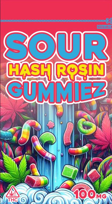 Sour Hash Rosin Gummies 100mg