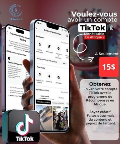 COMPTE TIKTOK MONETISABLE