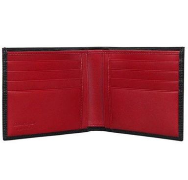 [8cc Wallet #66-9965] Salvatore Ferragamo Scratch Steel Logo Wallet