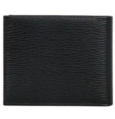 [8cc Wallet #66-9965] Salvatore Ferragamo Scratch Steel Logo Wallet