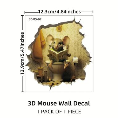 Mouse Hole in the wall Sticker