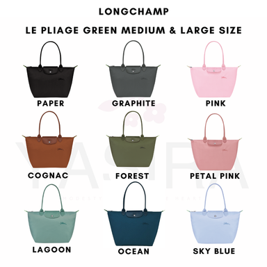 Longchamp Le Pliage Green Tote (MEDIUM)