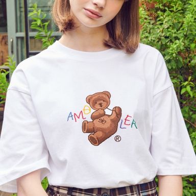 Ambler Balloon Bear T-Shirt - White 