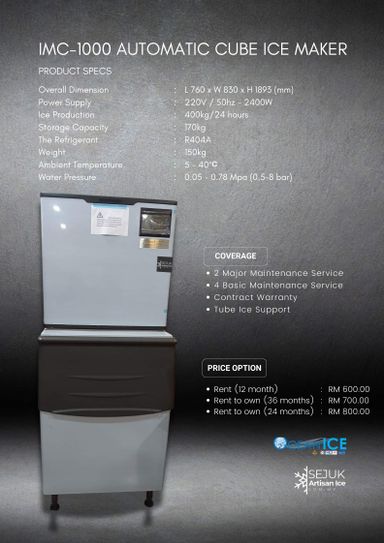 Automatic Cube Ice Maker