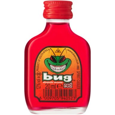 Bug Red Alcoholic Shooter Bottle 20ml