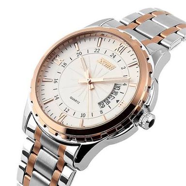 Skmei 9069 Silver And Rose Gold