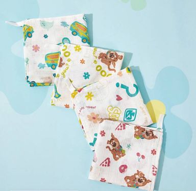 Baby Scooby Doo Burp / Bandana Bibs/ muslin cloths 4pk 