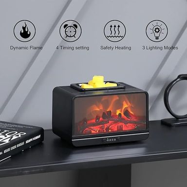 Flame Fireplace Electric Wax Melt Warmer