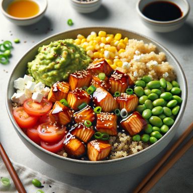 Sweet chicken poke bowl (froid)