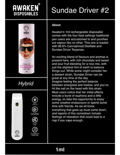 Awaken 1ml THC Distillate Variants