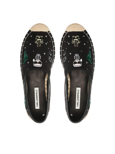 KARL LAGERFELD ESPADRILLES BLACK KL80124 NR36