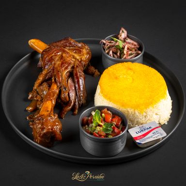 cholo mahiche (lamb shank with rice)