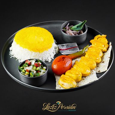 chicken breast kabab with rice (cholo joje kabab)