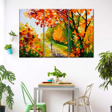 After The Rain Abstract Painting 3 Piece Canvas Wall Art For Living Bedroom Office Home Decor 