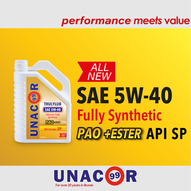 4L UNACOR 5W40 PAO Ester API SP Fully Synthetic Engine Oil