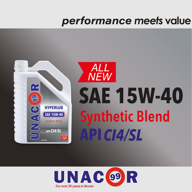 5L UNACOR 15W40 API CI4/SL Semi Synthetic Engine Oil