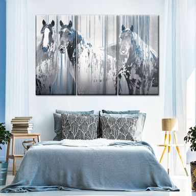 Three Horse Company 3 Piece Canvas Wall Art For Living Bedroom Office Home Decor  (Copy)