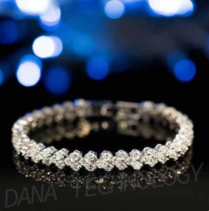 B008 Elegant Female Crystal Bracelet-Transparent