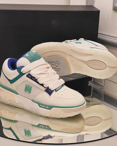 AMIRI White & Blue MA-1 Sneakers