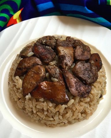 Turkish Rice Grilled Chicken Liver