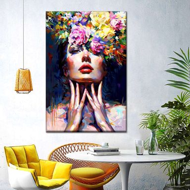 Mistery In Bloom Canvas Wall Art For Living Bedroom Office Home Decor 