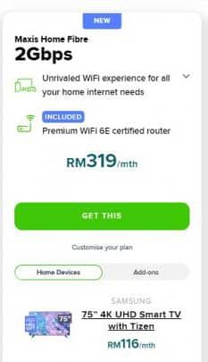 Maxis Home Fibre Packages Discount RM10 for 24 months @ RM319