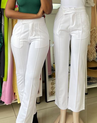 Side button pants 