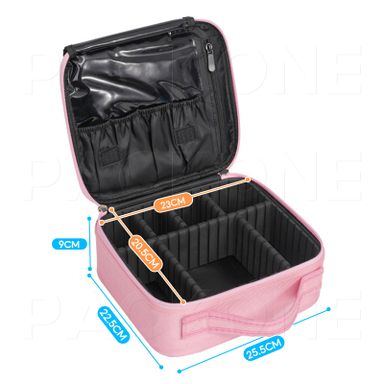 7 Tray Adjustable Makeup Bag Portable Cosmetic Case Storage Organizer