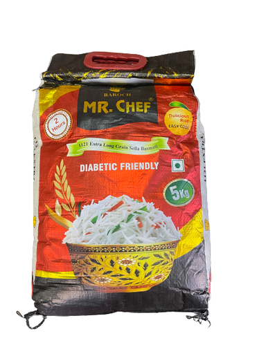 Diabetic Friendly Basmati Mr Chef Extra Long Grain Sella Basmati Rice 5kg