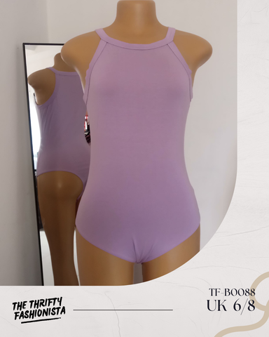 Lilac Racerback Sleeveless Bodysuit