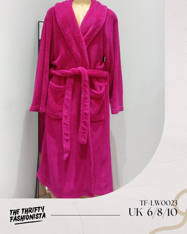 Hot Pink Fluffy Warm & Cozy Lounge Robe