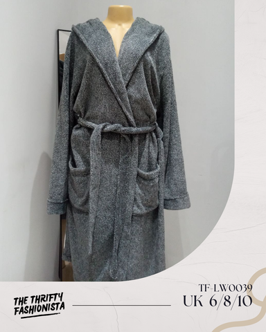 Simple Grey Cozy  Lounge Robe