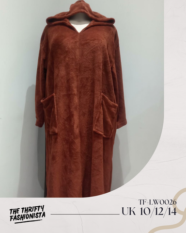 Iconic Hooded Brown Bear Full Lounge Robe