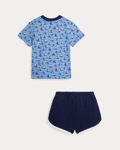 Sailboat Jersey Tee & Terry Short Set