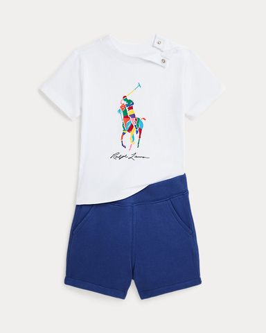 Big Pony Cotton Tee & Fleece Short Set