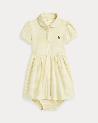 Striped Knit Oxford Dress & Bloomer