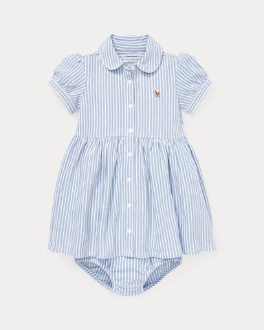 Striped Knit Oxford Dress & Bloomer