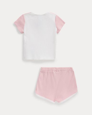 Ribbed Cotton Tee & Short Set