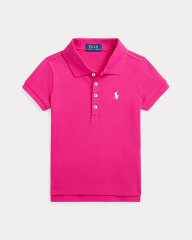 Stretch Cotton Mesh Polo Shirt