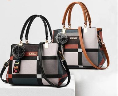 OXO Stitching Plaid Luxury Hand Bag